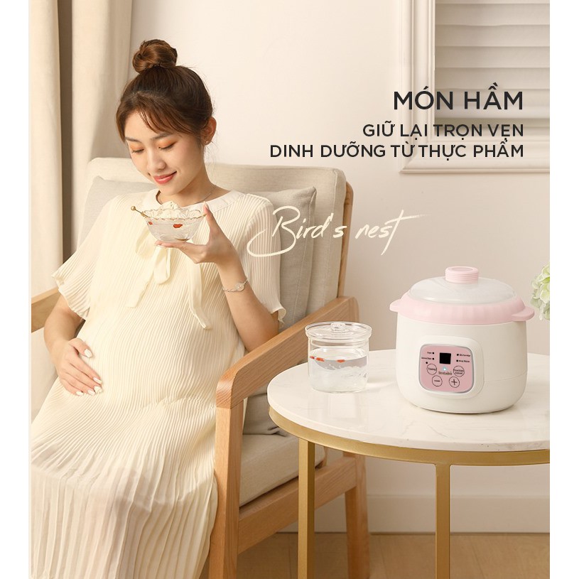 [ CHÍNH HÃNG ] Nồi nấu cháo, ninh hầm đa năng kèm lồng hấp Bonbebe BB-37