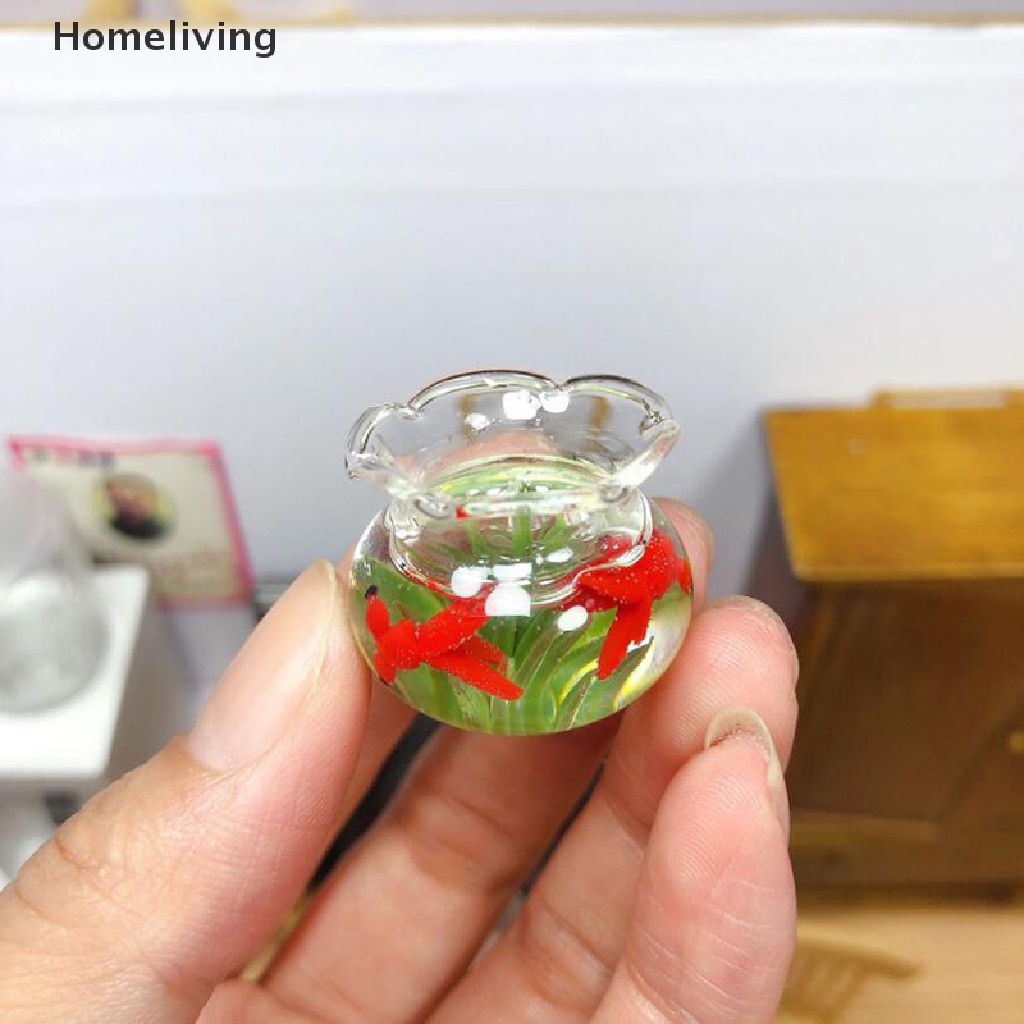 Đồ trang trí Tô Thủy Tinh Thu Nhỏ Dùng Trang Trí Nhà Búp Bê