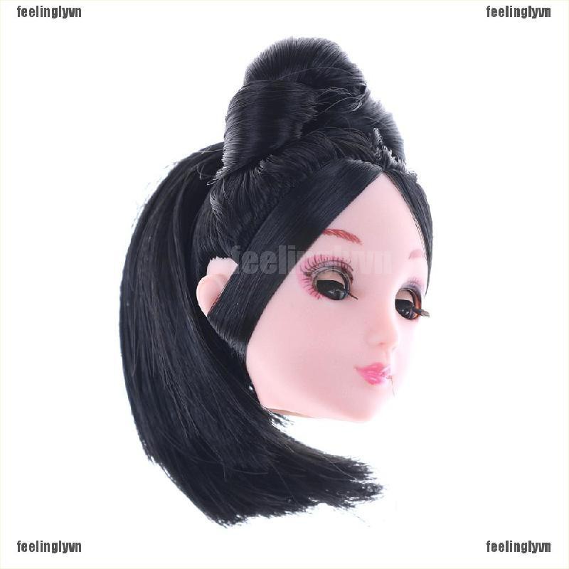 ❤TOP❤ Đầu búp bê barbie có tóc 1/6 BJD phụ kiện tự làm búp bê ❤YO