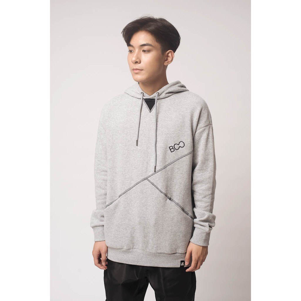 Áo Hoodie Nỉ Mũ Nam BOO Dáng Loose Phối Can Logo BOO