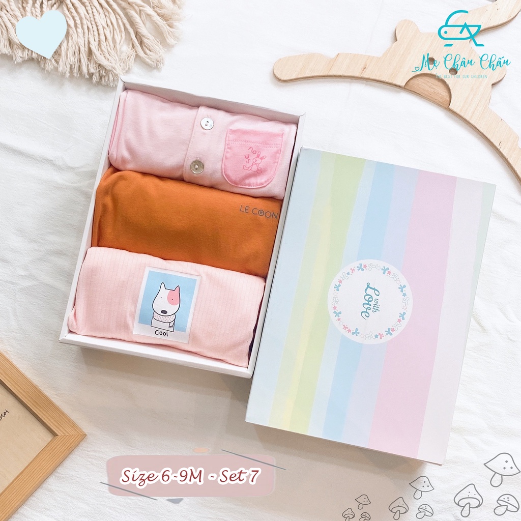 Set Quà Tặng Quần Áo Cho Bé Yêu Hộp Xinh Xắn (Size bé từ 6M đến 12M - Đọc kỹ mô tả chọn sản phẩm phù hợp)