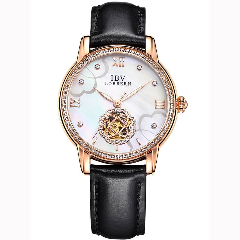Đồng hồ nữ chính hãng LORBERN IBV6806-4 kính sapphire,chống xước,chống nước 30m,Bh 12 tháng,máy cơ (automatic)