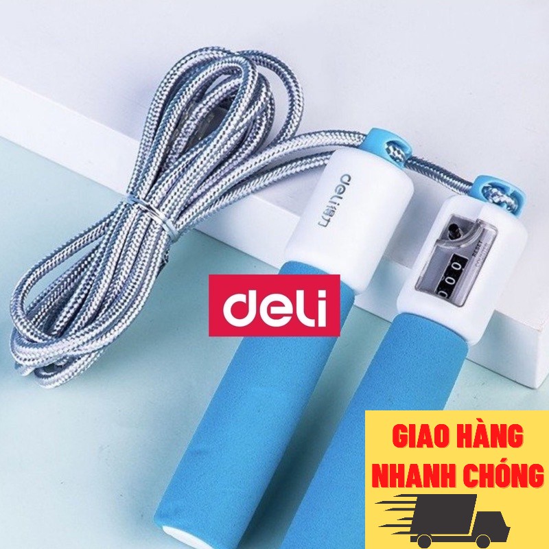 Dây nhảy thể dục đếm vòng tự động Deli, Dụng cụ tập thể thao cao cấp