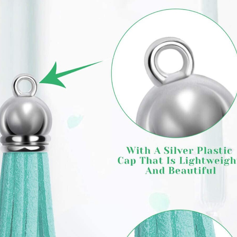 Set 140 Mặt Vòng cổ / Móc Khóa Bằng Da Tua Rua Phong Cách Retro DIY