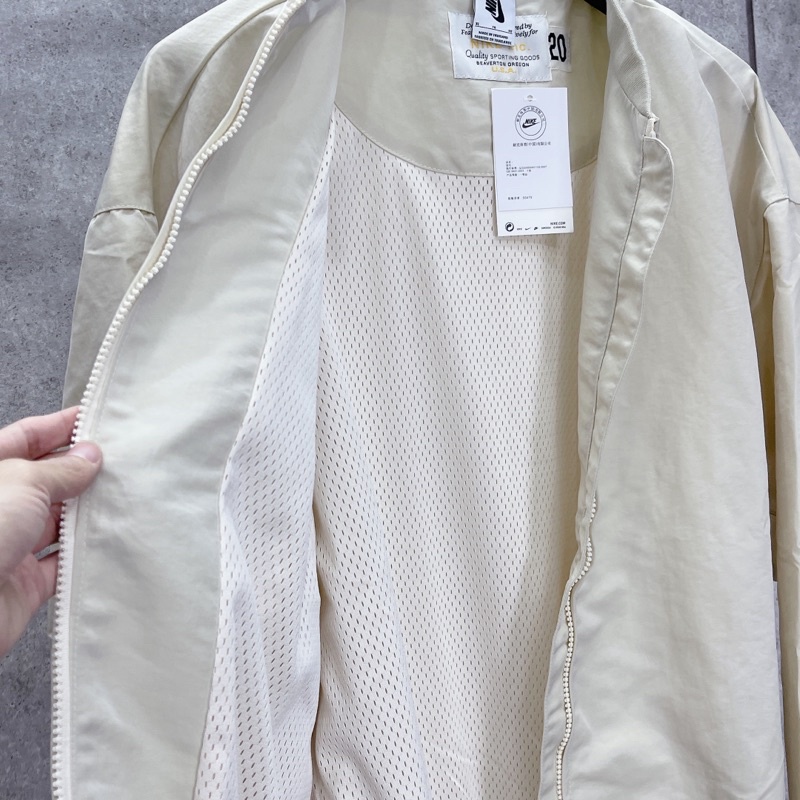 ⚡️ - Áo khoác Fear of God NRG Warm-Up Basketball Jacket Light Cream, áo khoác FOG NBA