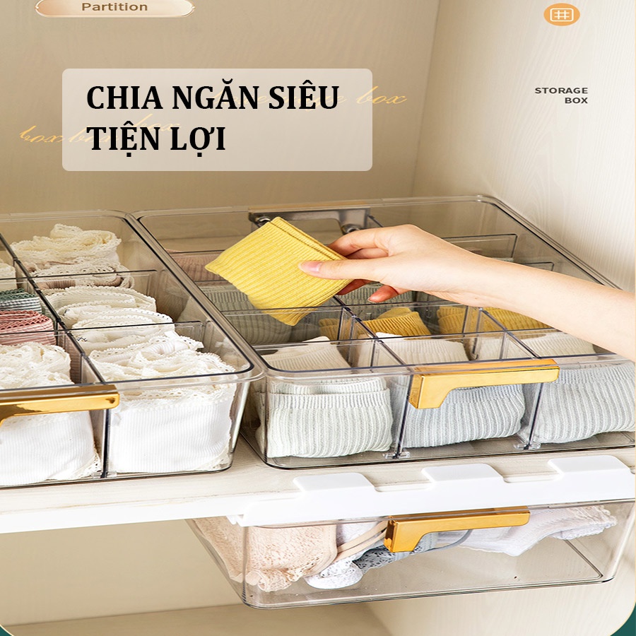 Khay Đựng Đồ Lót, Tất Vớ Treo Tủ Dạng Ngăn Kéo Siêu Tiết Kiệm Không Gian Enoda Home Q055