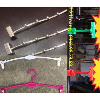 Combo móc bi treo quần áo 5 chiếc tay bi 5 cài, 30 kẹp lót và 3 bộ kẹp giấy sale