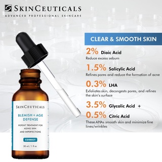 Serum kiểm soát dầu, xóa mụn và chống lão hóa SkinCeuticals Blemish + Age Defense 30ML