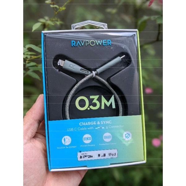 Cáp RAVPower C to L 0.3m RP-CB1003