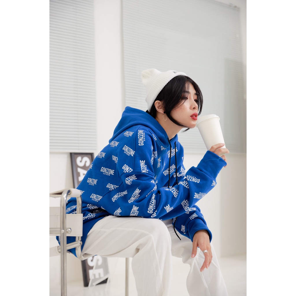 Áo Hoodies Nỉ Mùa Đông Form Rộng Gonzzone - Màu Xanh Bích | BigBuy360 - bigbuy360.vn