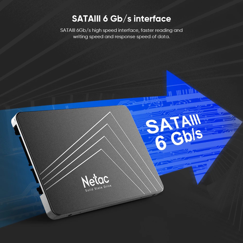 SSD Netac STA 2.5" N530S SATA3 128Gb 256Gb 512Gb 1Tb. Đọc tuần tự max: 560 MB/s