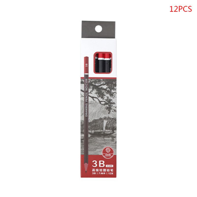 Hộp 12 Bút Chì Graphite 2h Hb 2b 3b 3h 4b 5b 6b 8b 10b