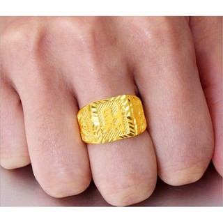 Nhẫn nam chữ Tài Lộc đồng non mạ cao cấp