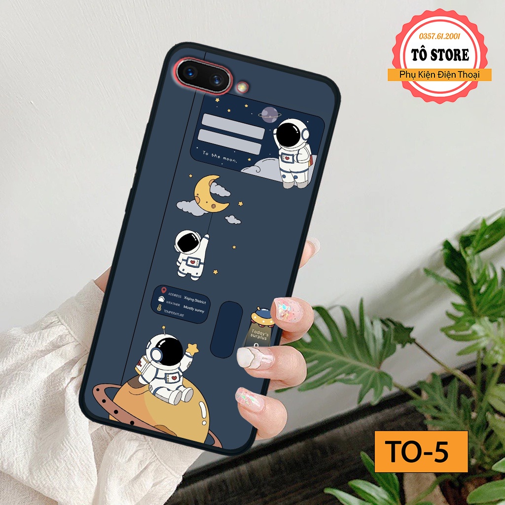 Ốp lưng Oppo A3S / Oppo A1k / Realme C1 / Realme C2 in hình phi hành gia vũ trụ cá tính độc đáo hot nhất năm
