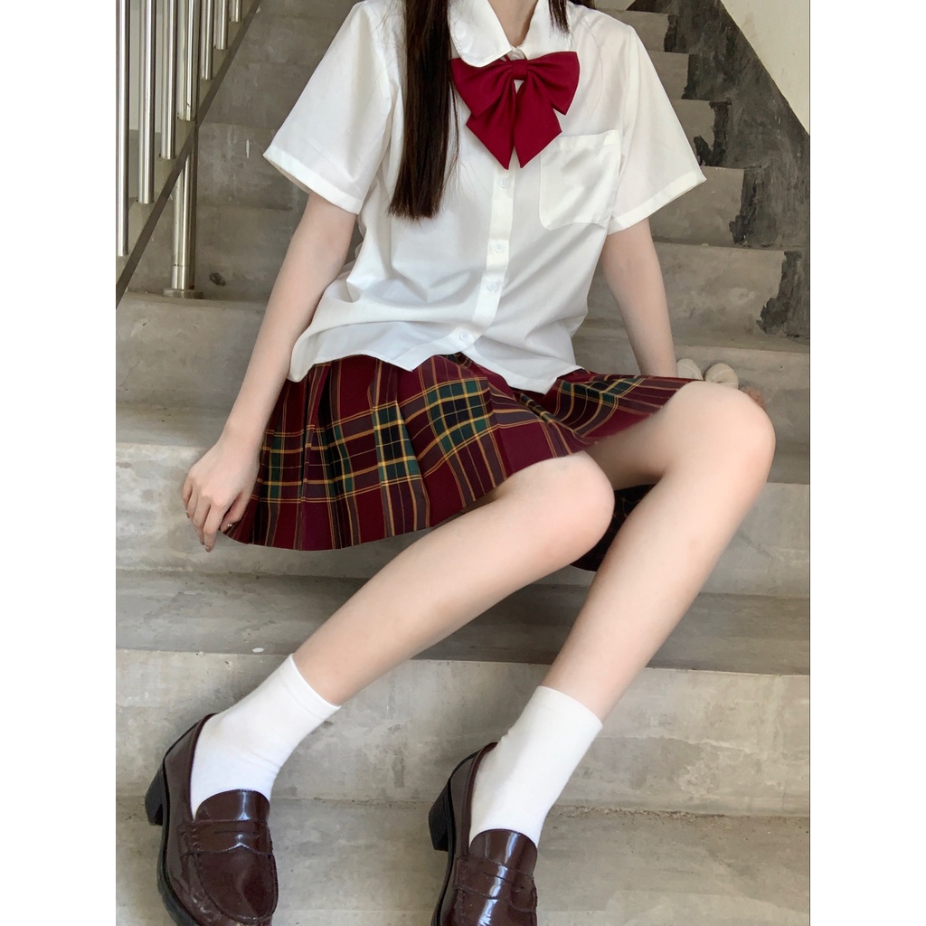 Hormones chân váy xếp ly tennis caro dáng ngắn vintage Thời Trang ulzzang Nhật Bản