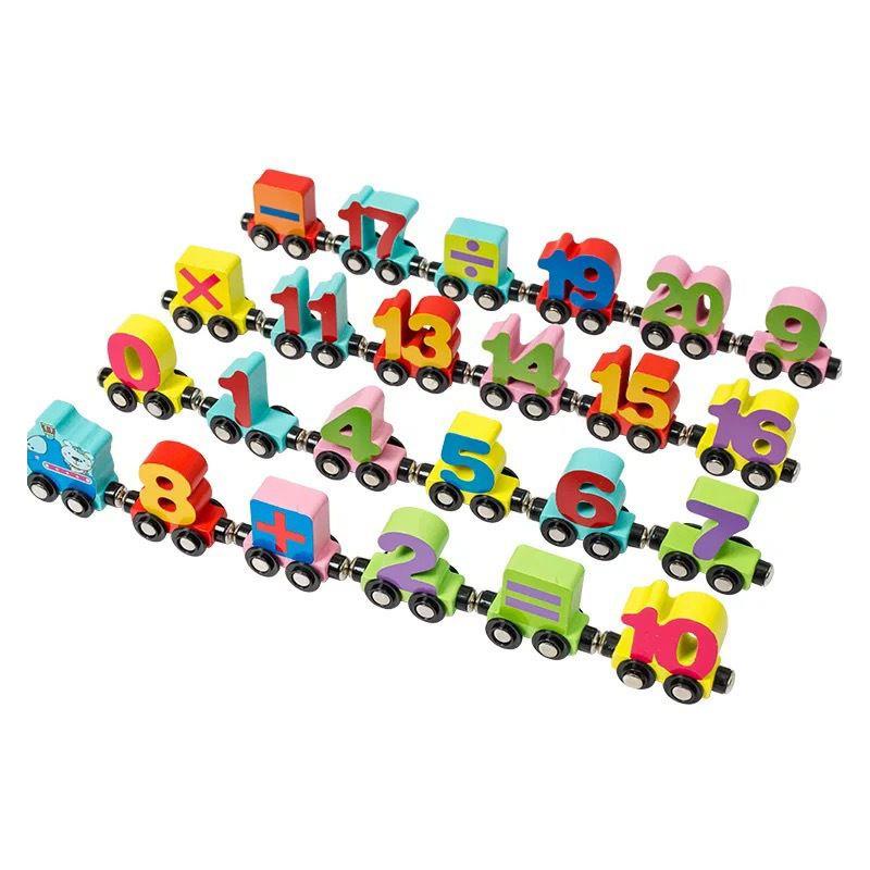 Đồ chơi giáo dục, đoàn tàu chữ cái/số đếm nam châm từ  tính cho bé
