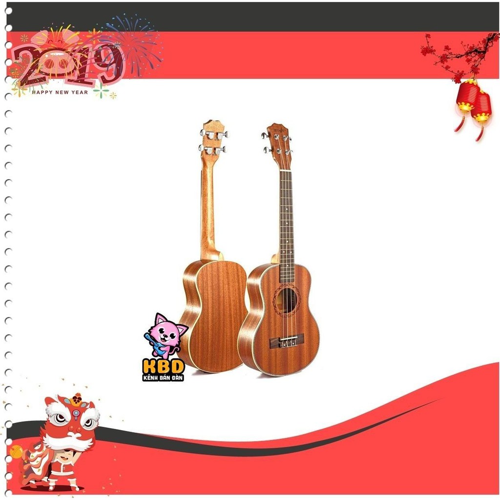 Đàn ukulele concert gỗ mahogany tặng kèm pick gãy - tặng bảo hành 12 tháng