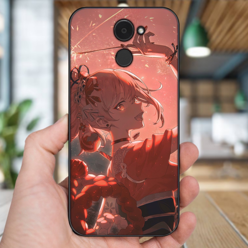 Ốp lưng Huawei Y7 Prime viền đen in hình Yoimiya Genshin Impact