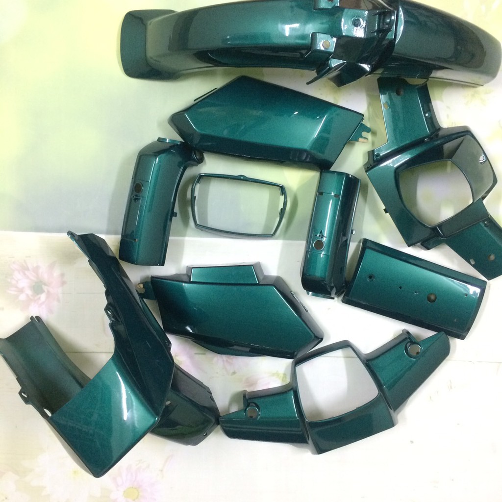 Dàn áo xe dream ll màu XANH RÊU /DREAM 2 đủ bộ đẹp đẳng cấp dân chơi+tặng kèm tem