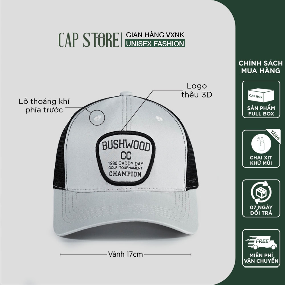 Mũ lưới champion - Nón kết lướinam nữ logo thêu 3D full box form thời trang unisex kèm chai xịt vệ sinh mũ nón Capstore