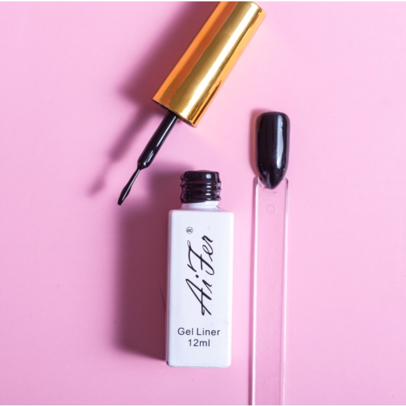 Sơn gel cọ nét Aifer đen trắng nail chính hãng 12 ml