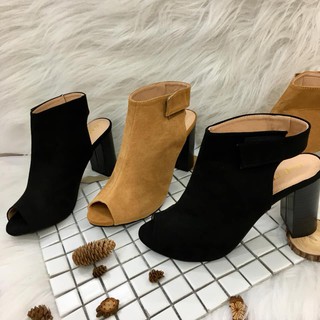 [G AUTUMN] - [GA031]Boot hở mũi da lộn