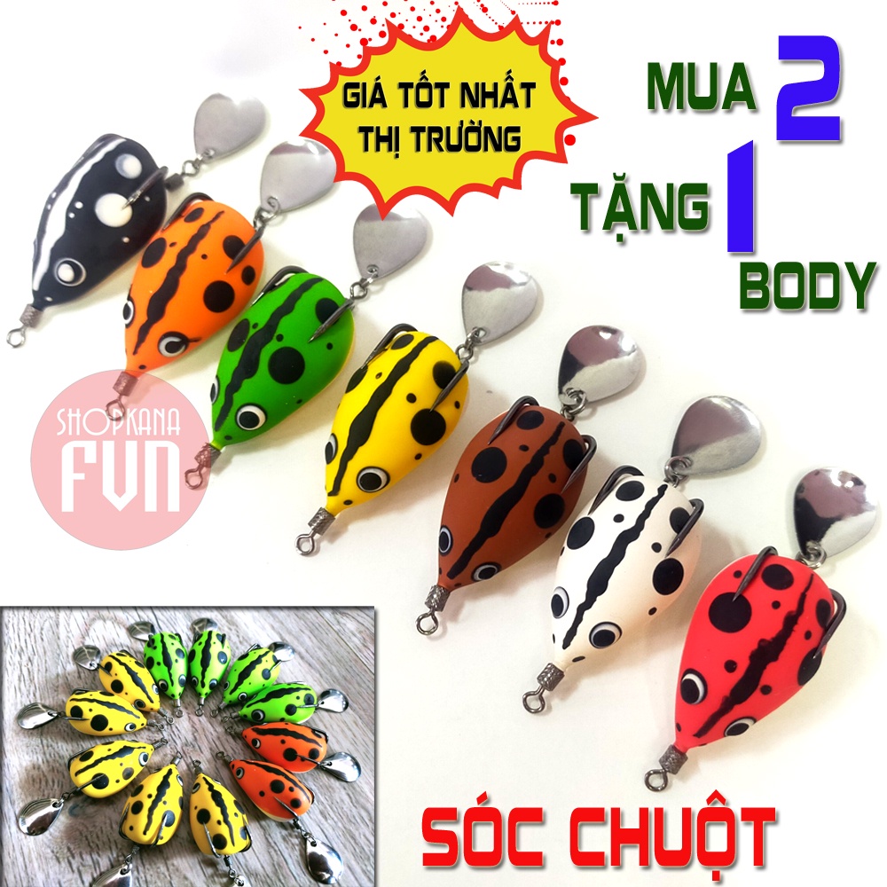 Mồi giả nhái hơi Sóc Chuột , handmade