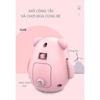 Thú nam châm đi bộ thành hàng nối đuôi nhau, xoay 360 độ và dang 2 tay, bụng bự đi lắc lư vui nhộn
