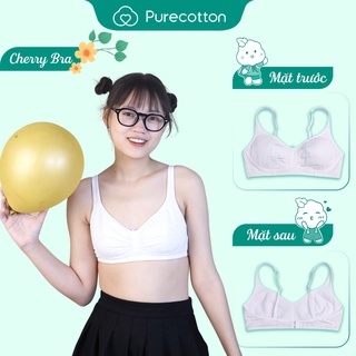 [Mã BMLT35] Áo lót học sinh Purecotton cho bé gái chất liệu cotton cao cấp kiểu dáng cài khuy không đệm PC015