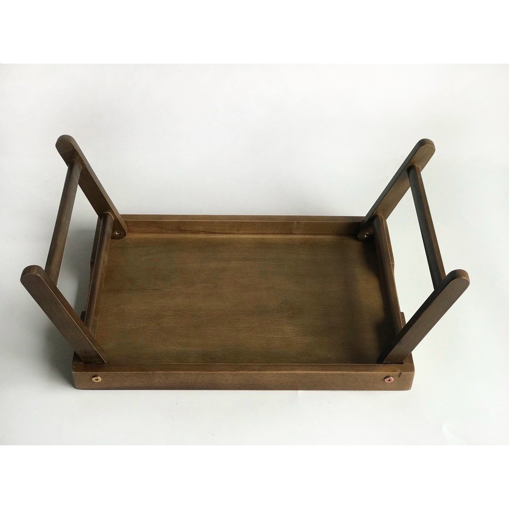 Bàn Ăn Gỗ Mini Bed Tray - Bàn Ăn Gấp Gọn - Bàn Màu Nâu