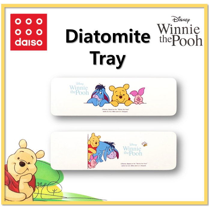 [DAISO Hàn Quốc] Khay Diatomite Winnie The Pooh 2 Loại