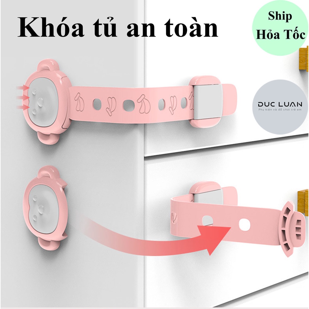 Khóa ngăn kéo, khóa tủ lạnh an toàn cho bé hình chú Chó và hình mặt khỉ