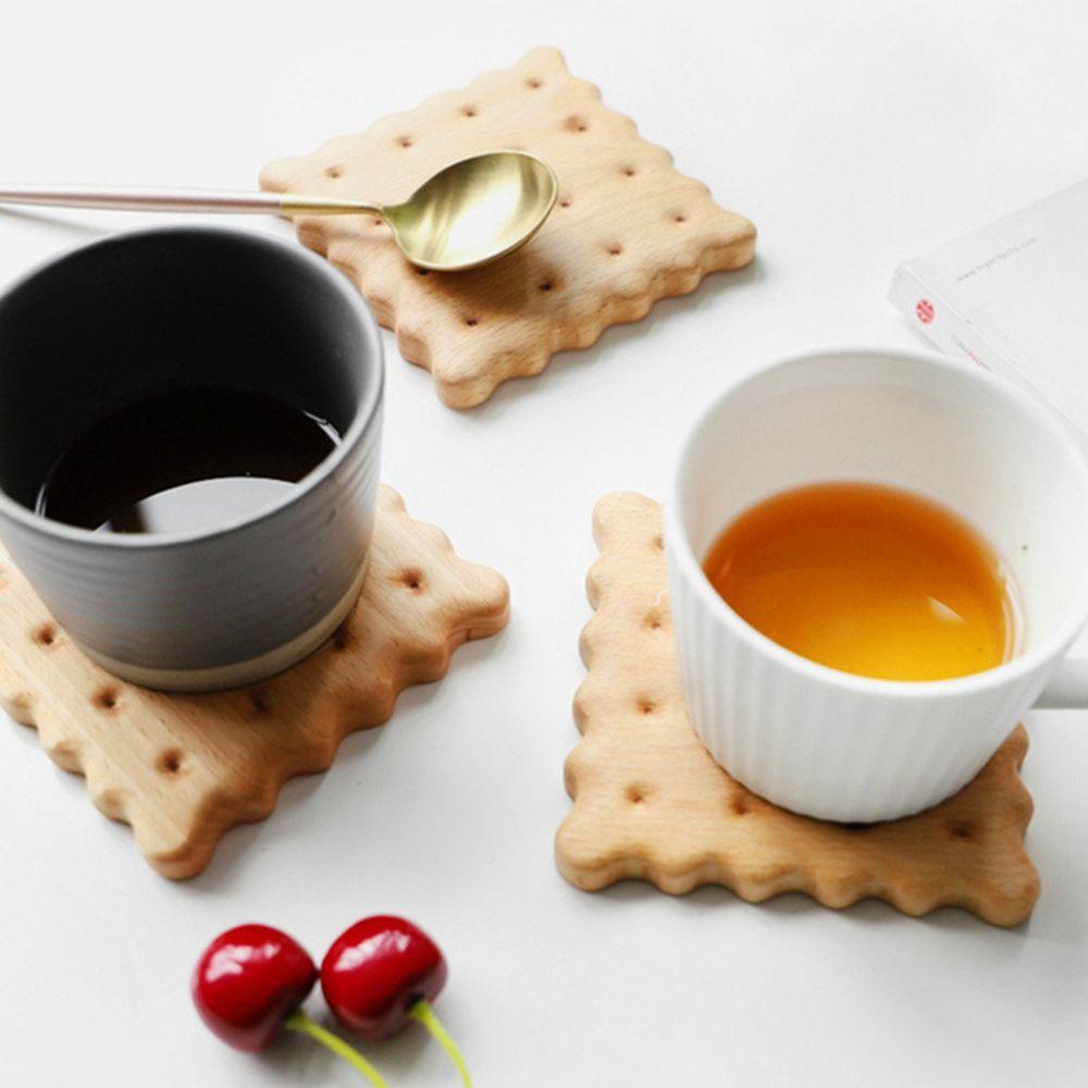 NICKOLAS Đế Lót Ly Hình Bánh Quy Màu Đen Thiết Kế Hiện Đại Sáng Tạo Trang Trí Nhà Cửa