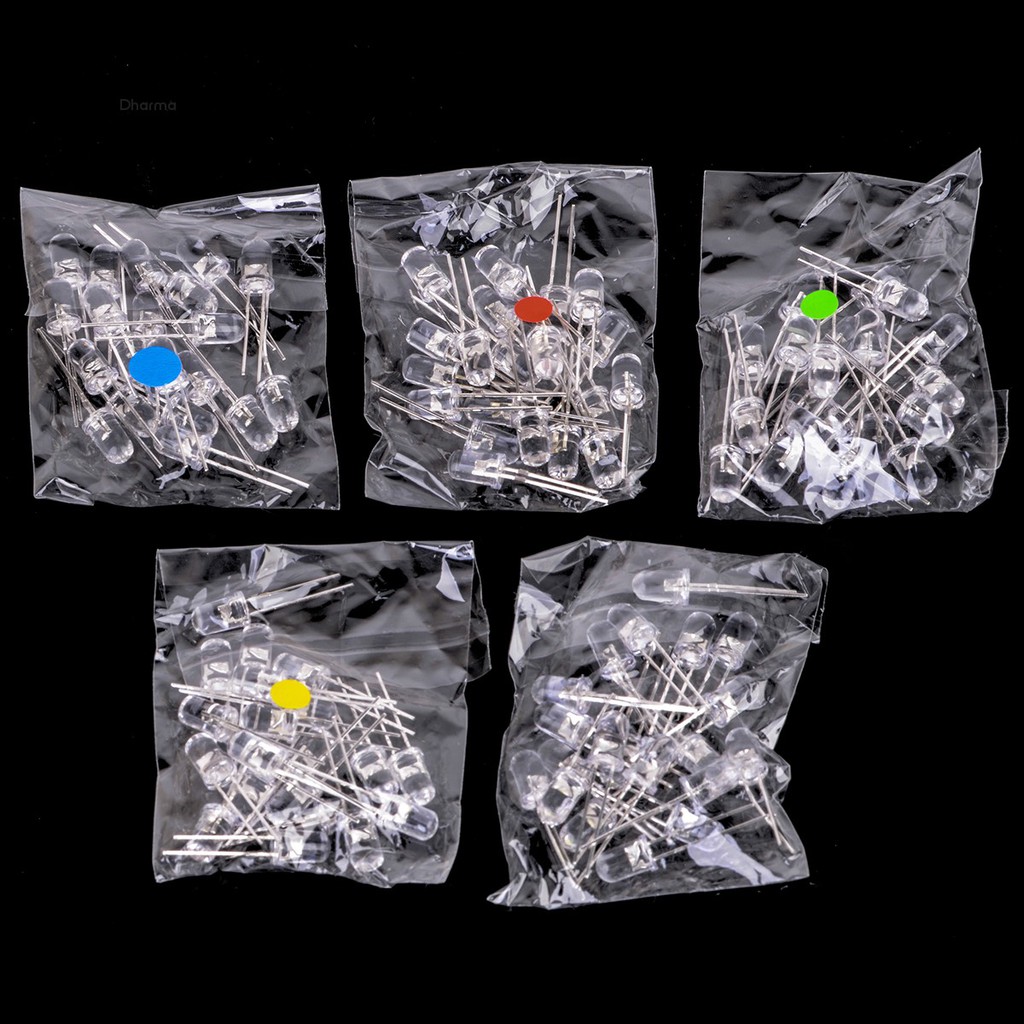 Bộ 100 điốt đèn LED nhiều màu sắc kích thước 5mm | BigBuy360 - bigbuy360.vn