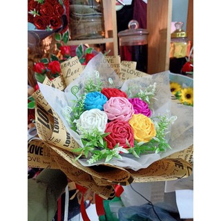 Bó hoa hồng giấy