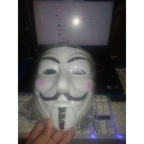 Mặt nạ Hacker mặt nạ Anonymous hóa trang Trắng bản đẹp