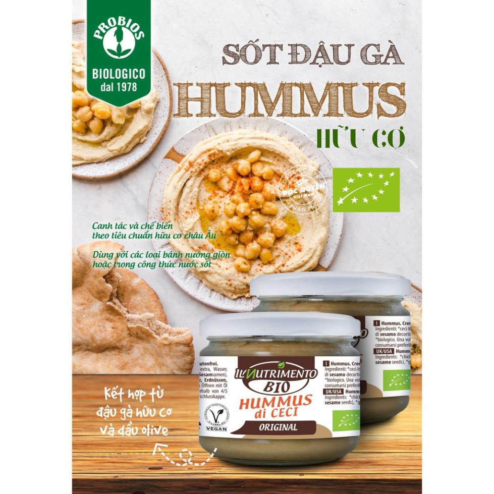 Sốt salad Đậu Gà Hummus 180g Hữu Cơ [Ít Béo]