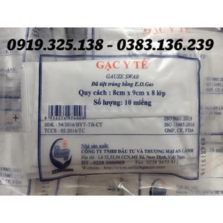 10 gói Gạc 8x9x8 lớp(10cái /gói)  - An Lành