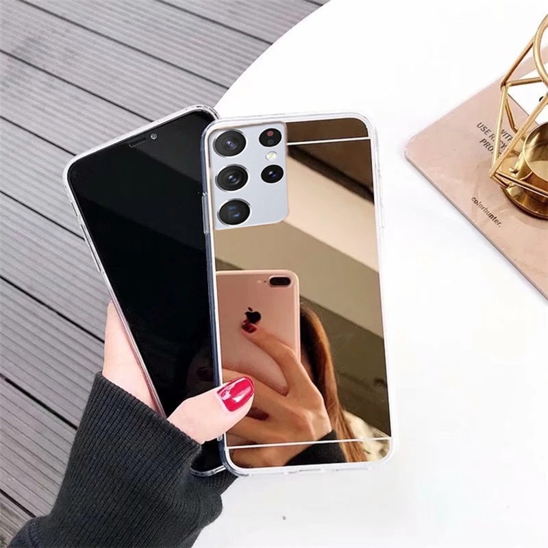 Ốp Điện Thoại Silicon Tráng Gương Cho Samsung Galaxy A73 S22 S9 S10 S8 S21 S20 Plus Ultra S20 S21 S22 FE