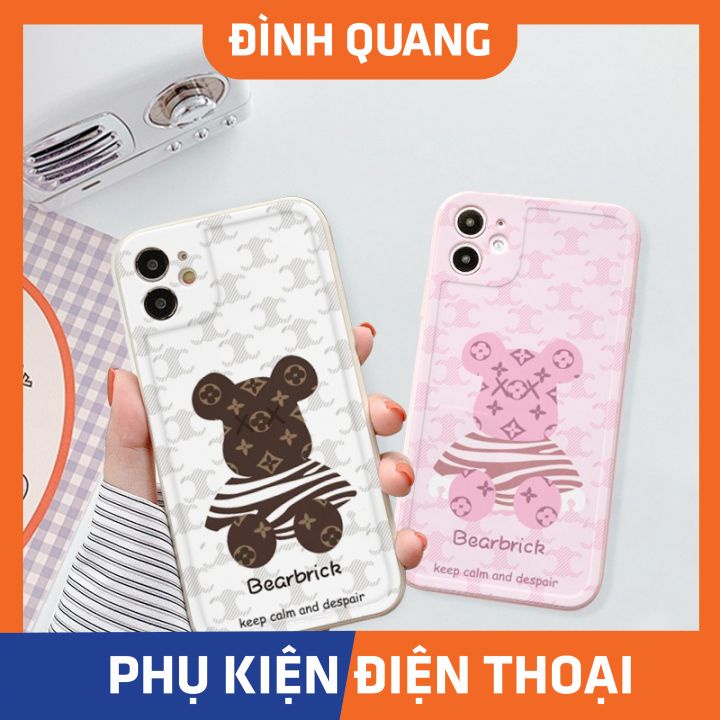 Ốp lưng iphone viền  bearbrick c.lin.e 6plus/6s/6splus/7/7plus/8/8plus/x/xr/xs/11/12/pro/max/promax - ĐQ Store