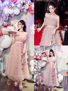 Đầm dự tiệc phối tầng