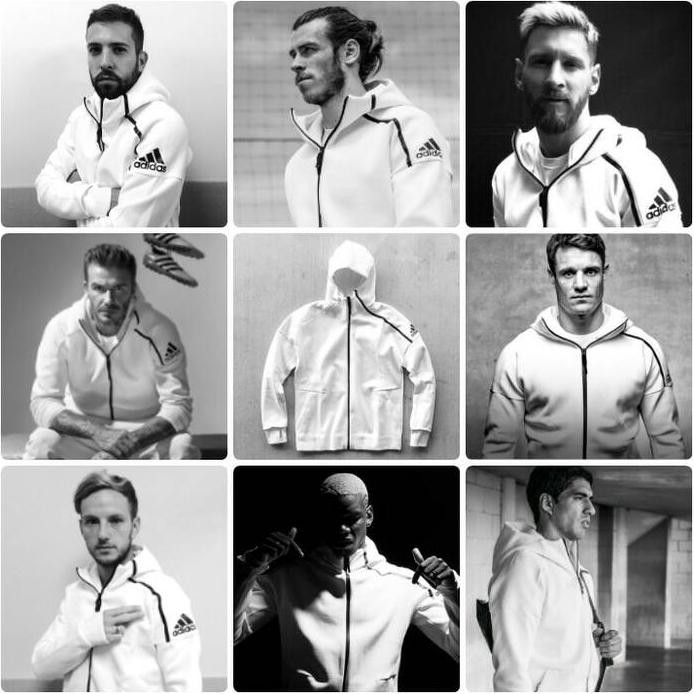 Áo Khoác Hoodie Màu Trắng In Logo Adidas Năng Động Thời Trang