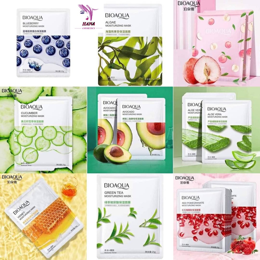 Combo 100 miếng mặt nạ 🍀𝑭𝒓𝒆𝒆𝒔𝒉𝒊𝒑🍀Mask One spring ,HA,Jontam,Images hương trái cây tự nhiên cao cấp chính hãng Bioaqua