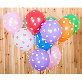 Set 10 Bóng Chấm Bi Dễ Thương Nhiều Màu