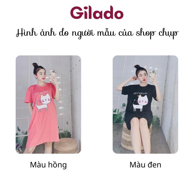 Váy ngủ thun đẹp mát mẻ phom rộng dễ thương cao cấp giá rẻ Gilado