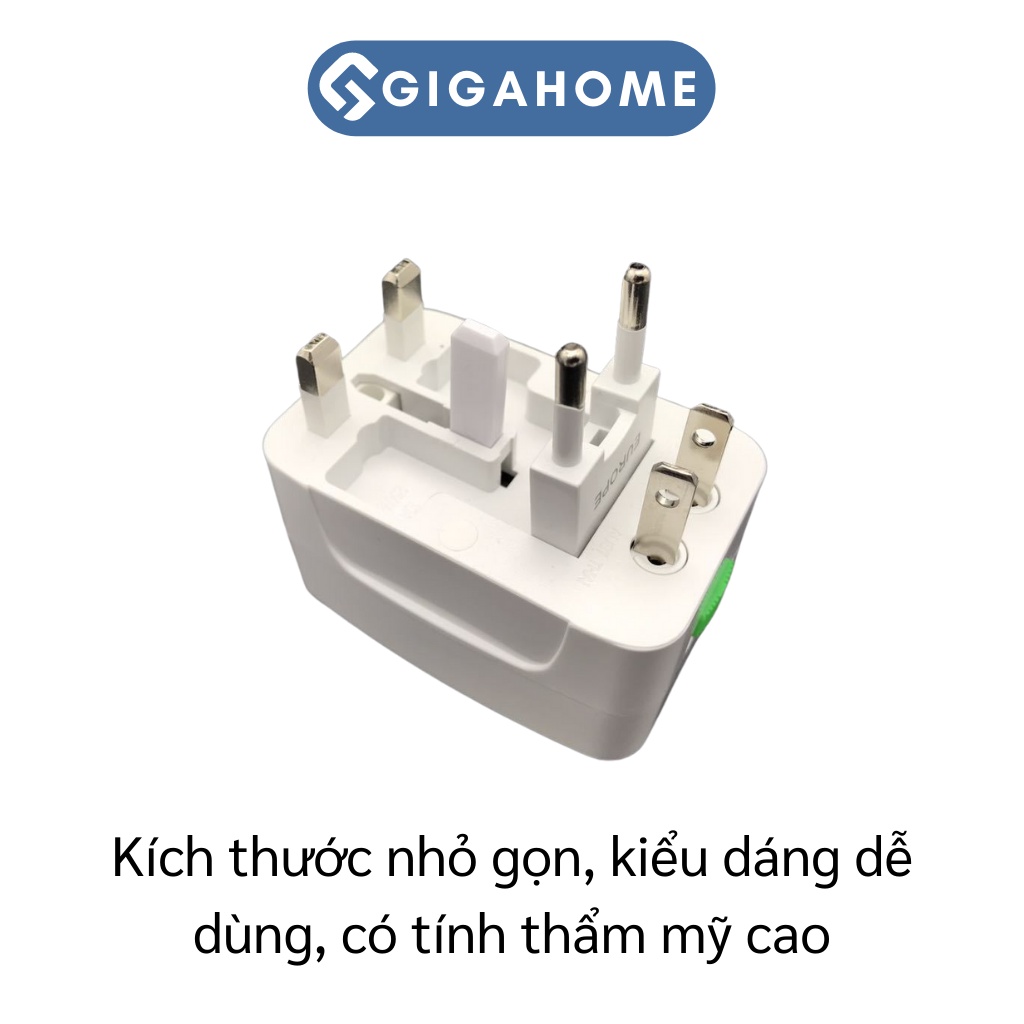 Ổ Cắm Điện Du Lịch GIGAHOME Đa Năng Nhiều Chân 5685