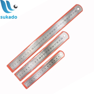 Thước kẻ sắt dài 15cm - 20cm - 30cm, được chia vạch với độ chính xác cao SUKADO