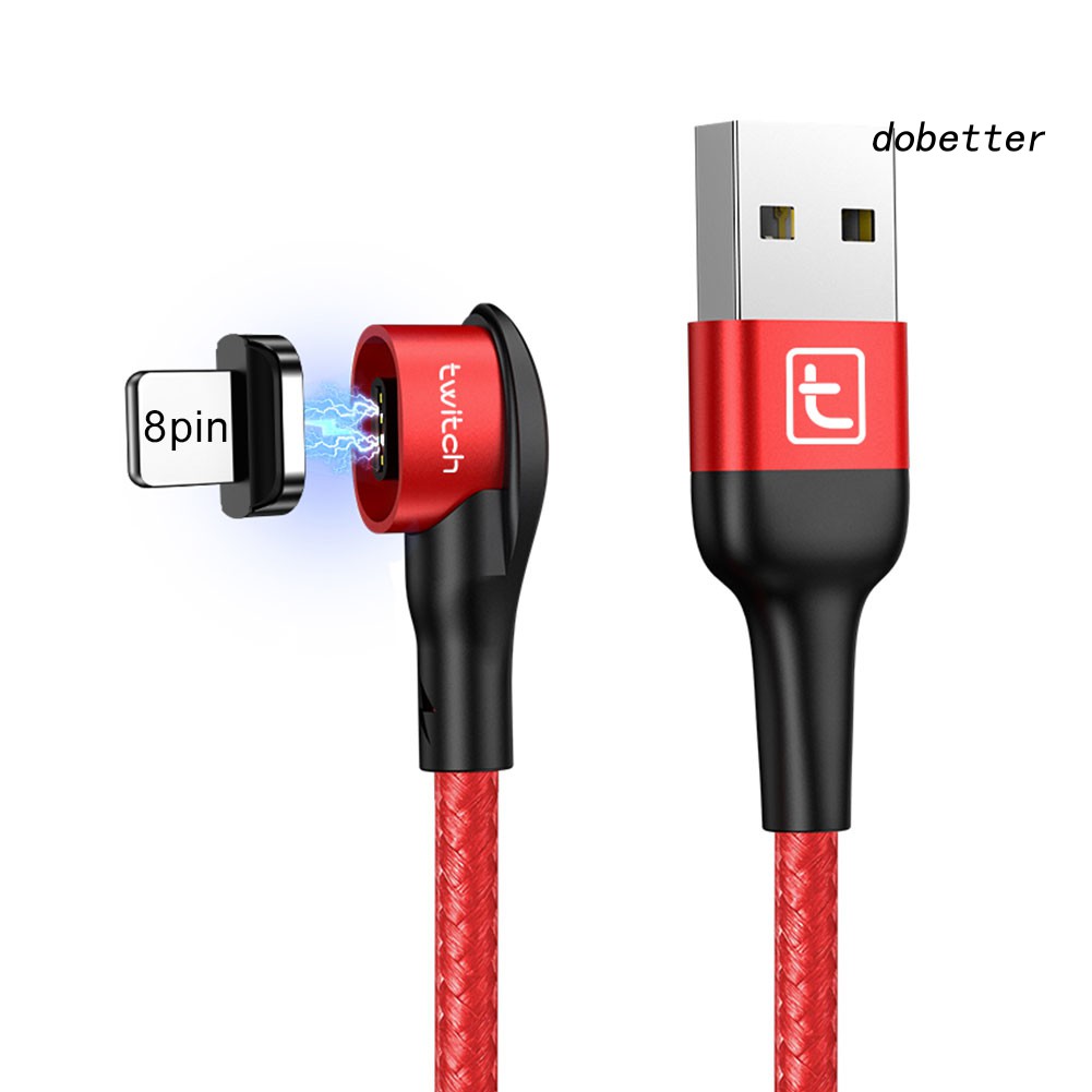 DOH_3A Magnetic Elbow Micro USB Type C Quick Charging Cable for iPhone Android Phone