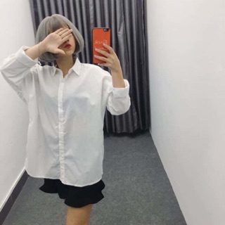 Sơ mi oversize trơn