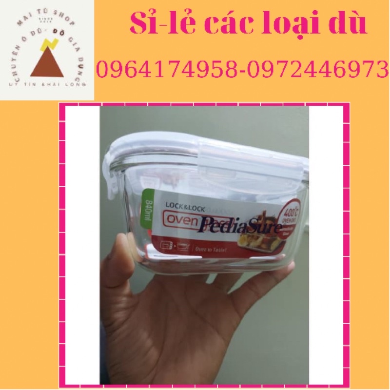 Hộp Thuỷ Tinh Lock&amp;Lock 760ml -  Dùng Được Trong Lò Vi Sóng
